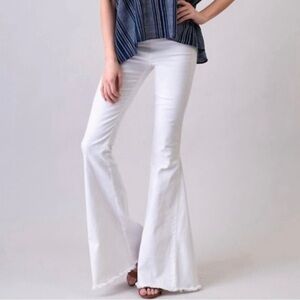 Size small Newberry Kustom White Bell Bottom Jeans